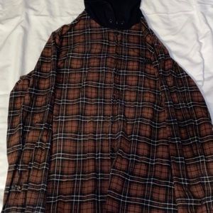 Hooded Krew brown flannel